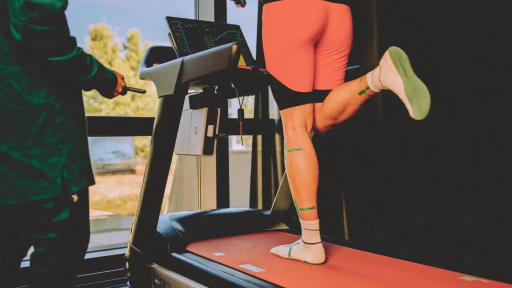 Analyse de foulée sur tapis