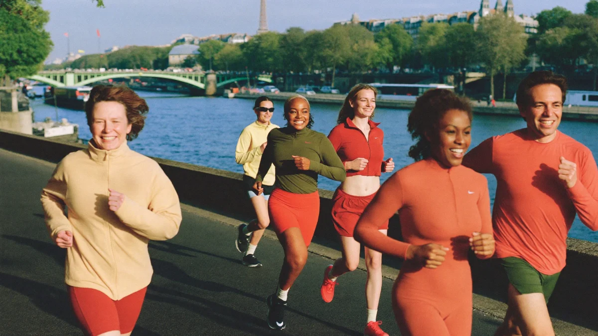 Groupe de coureurs à Paris
